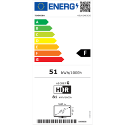 Toshiba 43" 43UV2463DG 4K UHD Smart TV