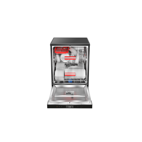 Toshiba DW-14F4EE(BS) fekete, programok száma: 8, szabadonálló, 14 terítékes mosogatógép (Újszerű)