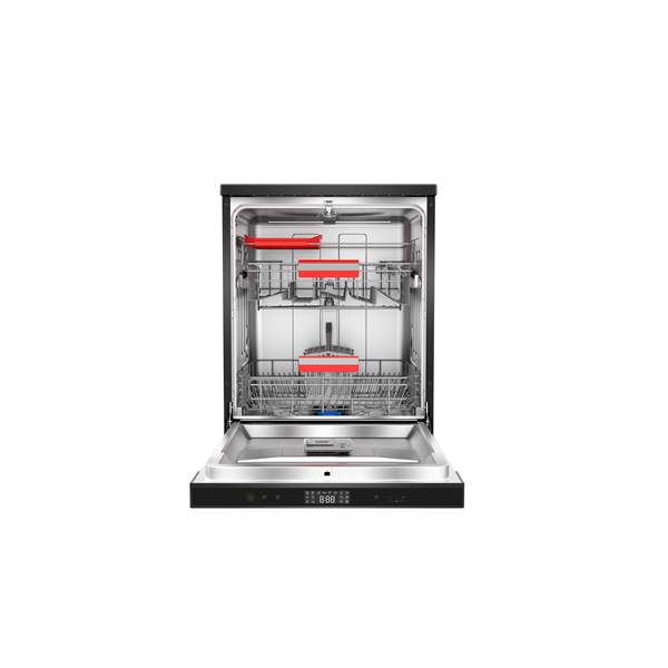 Toshiba DW-14F4EE(BS) fekete, programok száma: 8, szabadonálló, 14 terítékes mosogatógép (Újszerű)