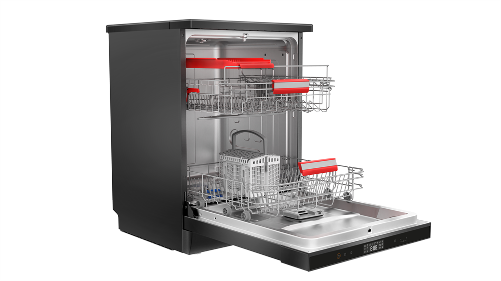 Toshiba DW-14F4EE(BS) fekete, programok száma: 8, szabadonálló, 14 terítékes mosogatógép (Újszerű)