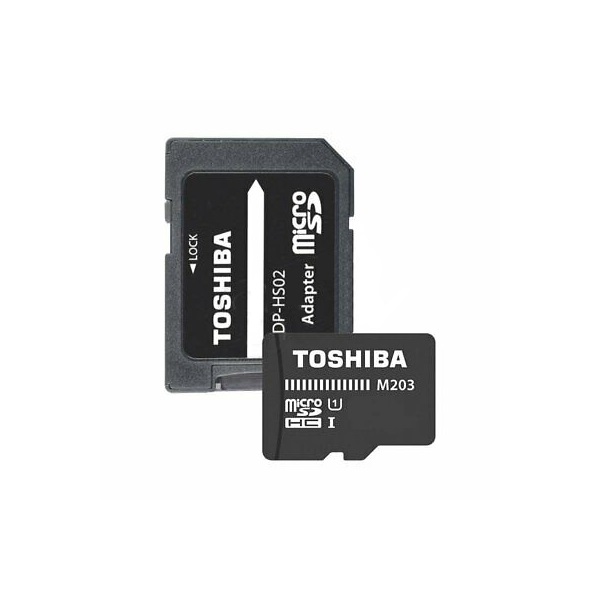 Toshiba M203 32GB SD micro (SDXC Class 10 UHS-I U1) (THN-M203K0320EA) memóriakártya adapterrel