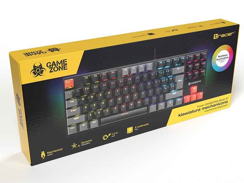 Tracer Blade 87 GameZone US USB fekete mechanikus billentyűzet