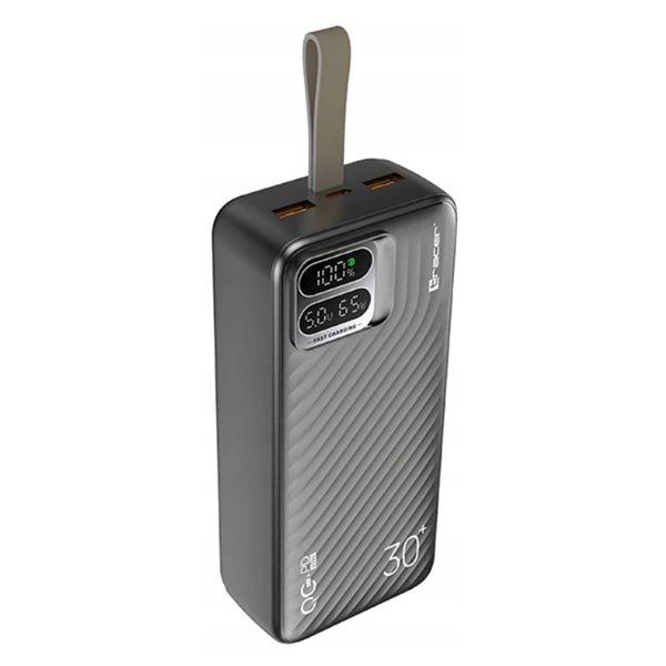 Tracer Blaze 30 000 mAh PD 65W Quick Charge 3.0 fekete hordozható power bank