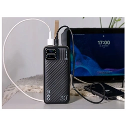 Tracer Blaze 30 000 mAh PD 65W Quick Charge 3.0 fekete hordozható power bank