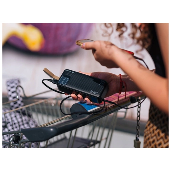 Tracer Blaze 30 000 mAh PD 65W Quick Charge 3.0 fekete hordozható power bank