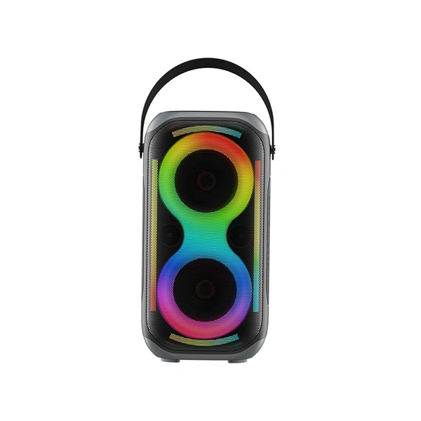 Tracer Poweraudio King 2 BT TWS, 50 W, Bluetooth 5.1, RGB LED, fekete-szürke hordozható hangszóró