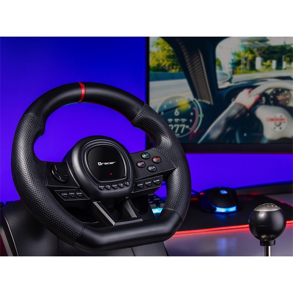 Tracer TRAJOY47345 SimRacer GameZone PS3/PS4/PC/Xbox 360/One/Series/Nintendo Switch 6in1 kormány+pedál+váltó (Újszerű)