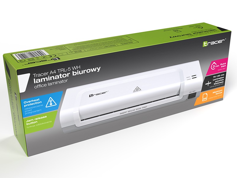 Tracer TRANIS47266 TRL-5 WH A4 28 cm/perc meleg fehér laminálógép