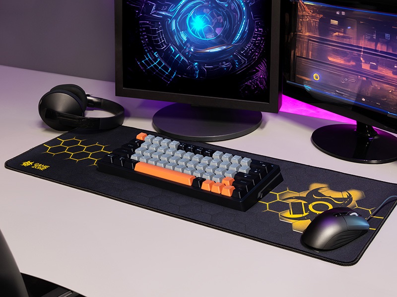 Tracer TRAPAD47547 HEXY2 GameZone 800x300mm texturált szövet fekete billentyűzet és egérpad