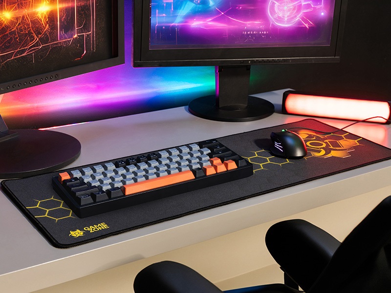 Tracer TRAPAD47547 HEXY2 GameZone 800x300mm texturált szövet fekete billentyűzet és egérpad