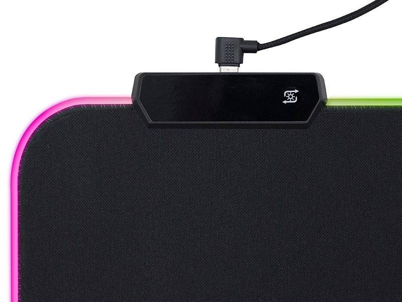 Tracer TRAPAD47549 Maxi RGB GameZone 800x300 mm RGB világítás szövet fekete billentyűzet és egérpad