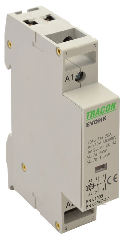 Tracon EVOHK2-25 installációs moduláris kontaktor