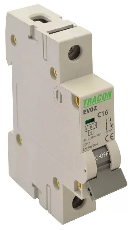 Tracon EVOZ1C20 20A C 1P 6kA kismegszakító