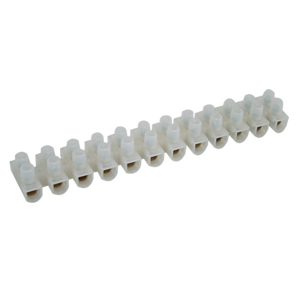 Tracon Flex. S15A-H-L H profil, 12 tag, 10 mm2, 450VAC, 50A, PP 10 natúr nyomólemezes sorozatkapocs