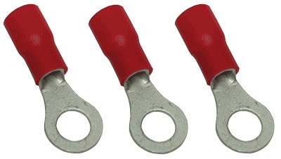 TRACON PSZ4 8x4.3 mm 100 db Szigetelt piros szemes saru