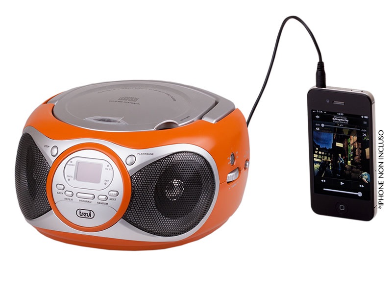 Trevi CD 512 hordozható narancssárga FM/AUX/CD boombox
