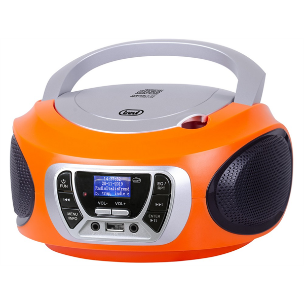 Trevi CMP 510 DAB hordozható CD/DAB/DAB+/FM/AUX/USB narancssárga boombox