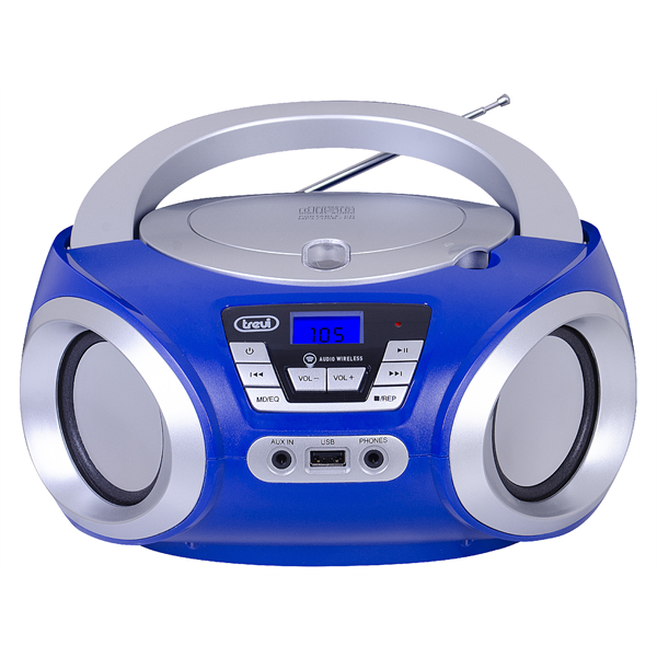 Trevi CMP 544BT hordozható CD/Bluetooth/FM/USB/AUX kék boombox