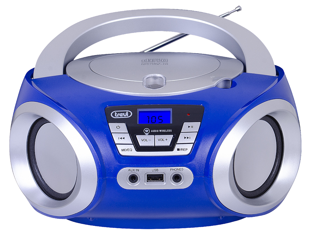 Trevi CMP 544BT hordozható CD/Bluetooth/FM/USB/AUX kék boombox