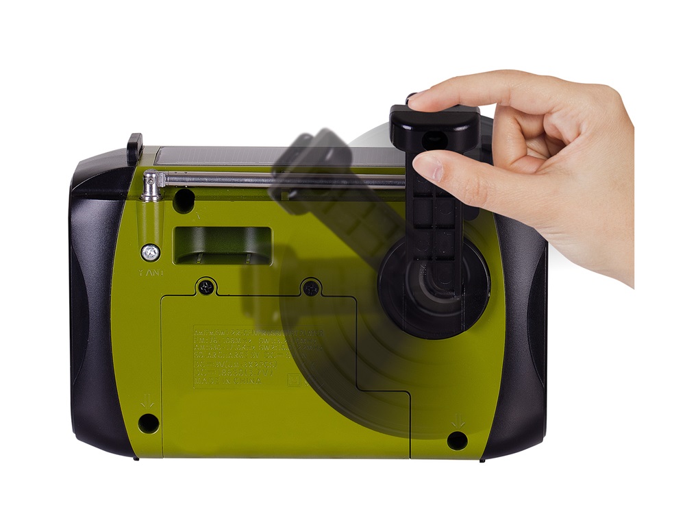Trevi RA 7F30 BT FM/USB/microSD/Bluetooth napelemes,lámpás,dinamós zöld rádió