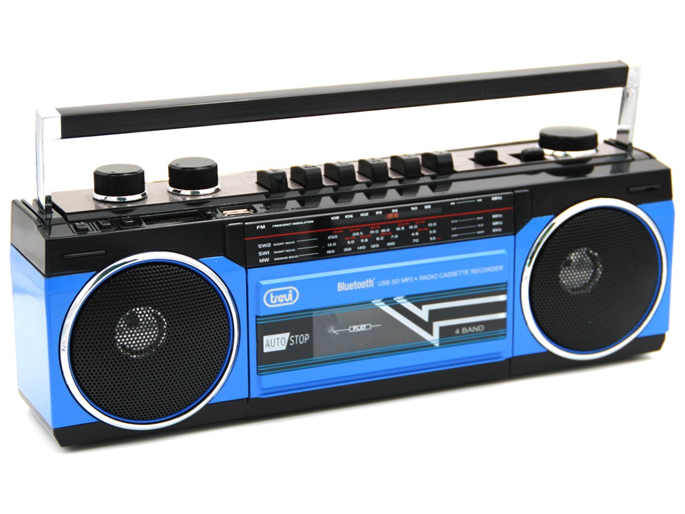 Trevi RR501 retro Bluetooth/USB kék kazettás rádió