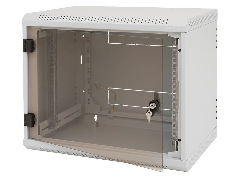 Triton 19" 18U 595mm mély egyrészes fali rack szekrény