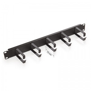 KE-Line 19" 1U fém patch rendező panel 73 mm-es gyűrűkkel