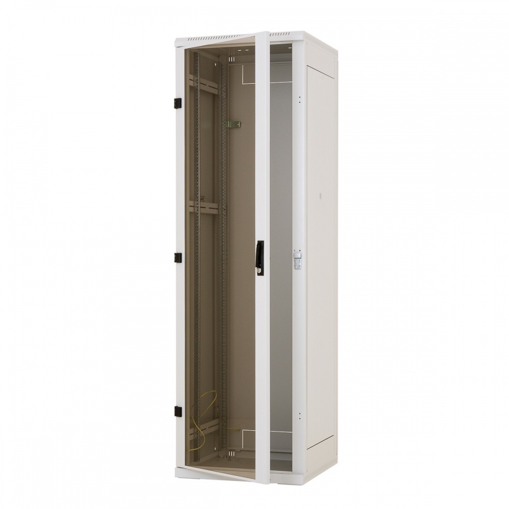 Triton 19" 22U 600x800 mm Biztonsági üvegajtóval, teherbírás 800kg, szürke álló rack szekrény