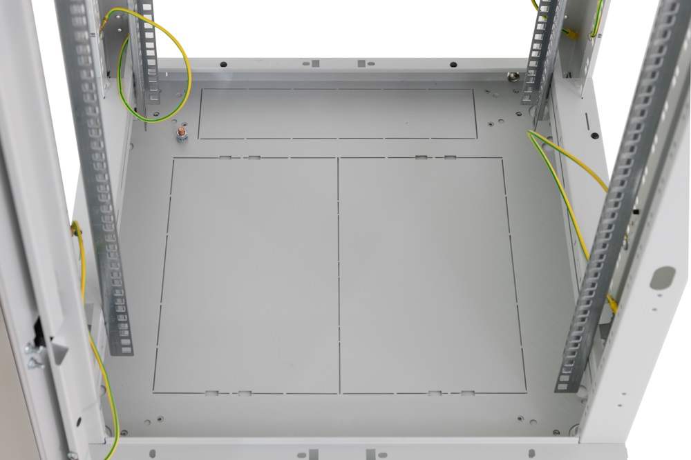 Triton 19" 22U 600x800 mm Biztonsági üvegajtóval, teherbírás 800kg, szürke álló rack szekrény