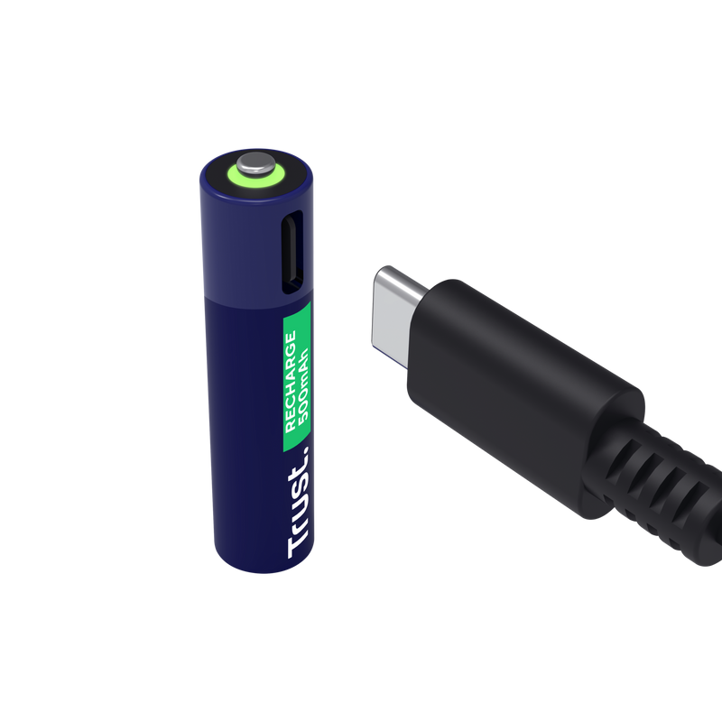 Trust 25671 újratölthető AAA elem USB-C csatlakozással 4db