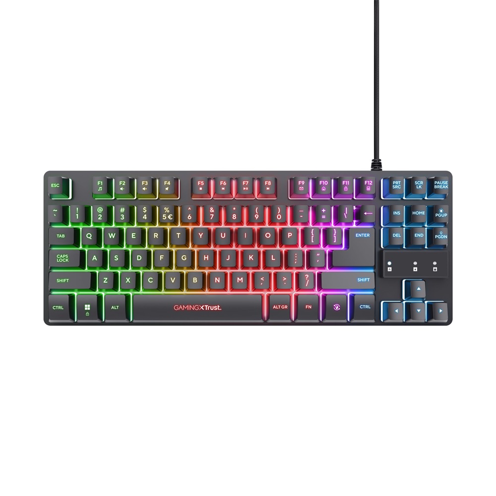 Trust 25754 GXT 798 2in1 fekete gamer billentyűzet és egér