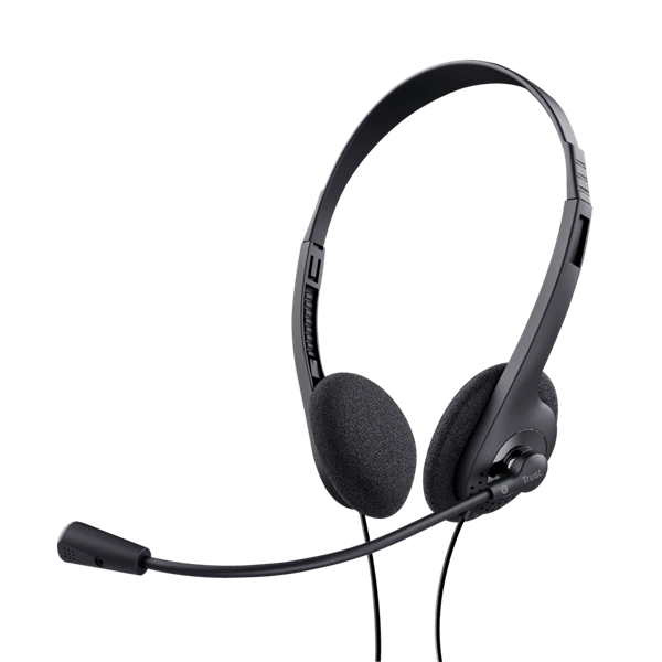 Trust Basics fekete vezetékes headset