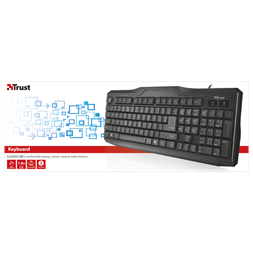 Trust ClassicLine (new) HUN USB fekete billentyűzet