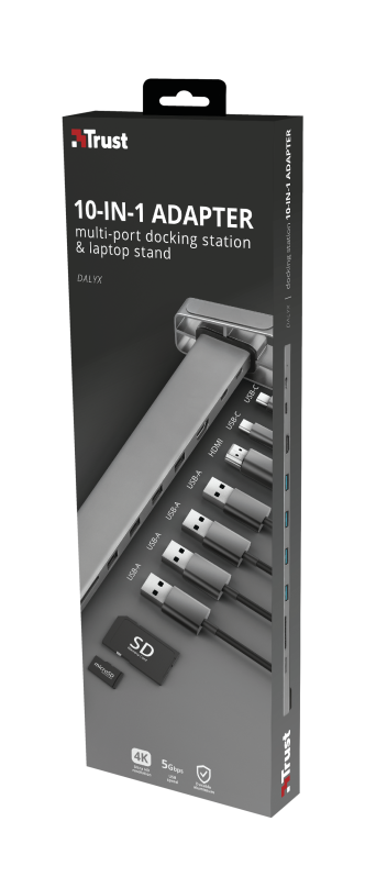 Trust Dalyx USB-C 10 in 1 multiport dokkoló