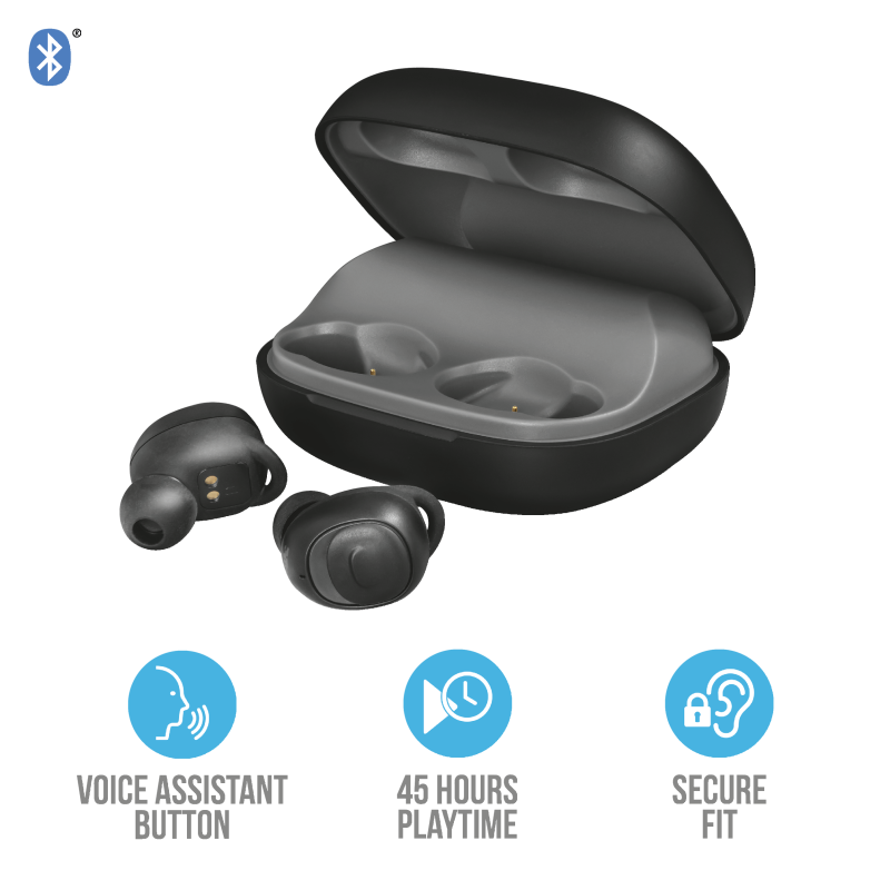 Trust Duet XP Bluetooth True Wireless Bluetooth fekete fülhallgató