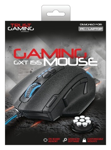Trust GXT 155 Caldor fekete gamer egér