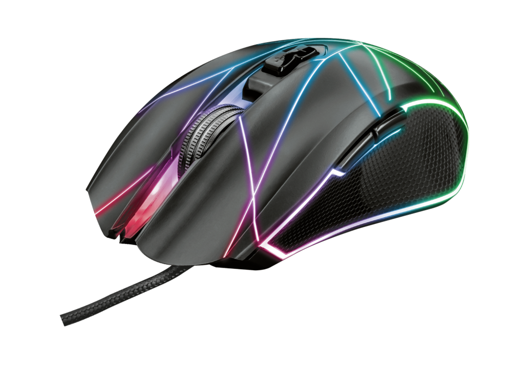 Trust GXT 160X Ture 4500dpi RGB optikai gamer egér