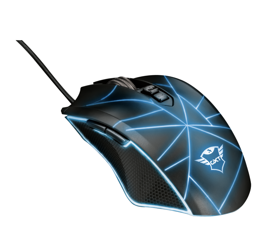 Trust GXT 160X Ture 4500dpi RGB optikai gamer egér
