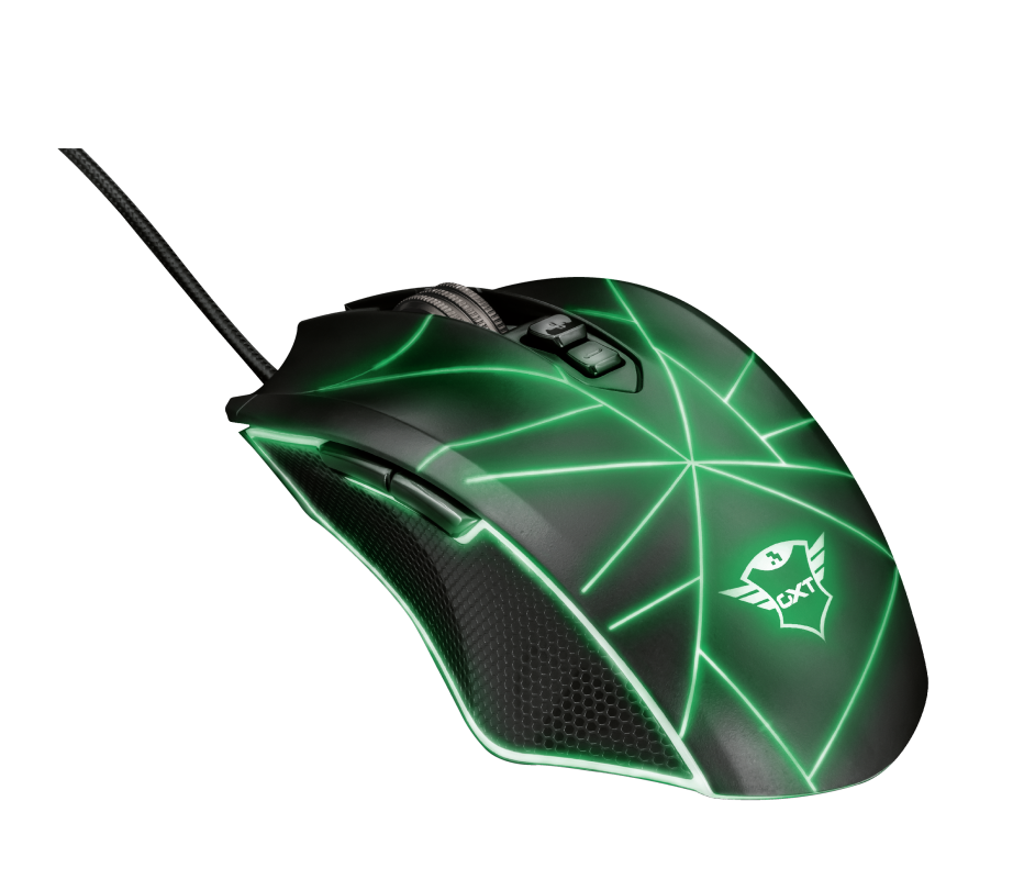 Trust GXT 160X Ture 4500dpi RGB optikai gamer egér