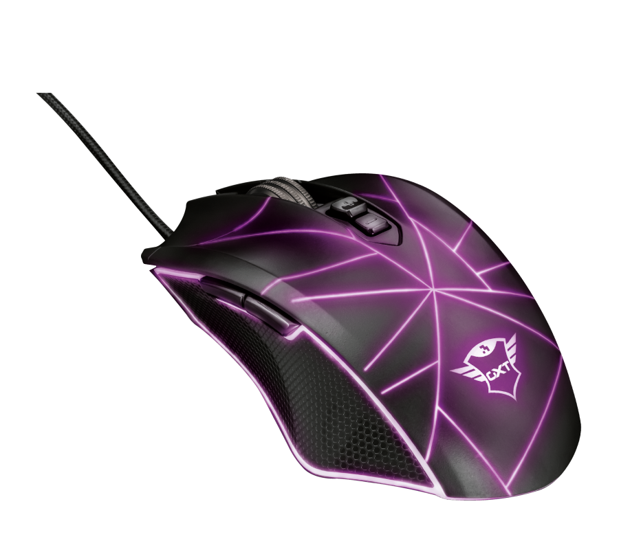 Trust GXT 160X Ture 4500dpi RGB optikai gamer egér