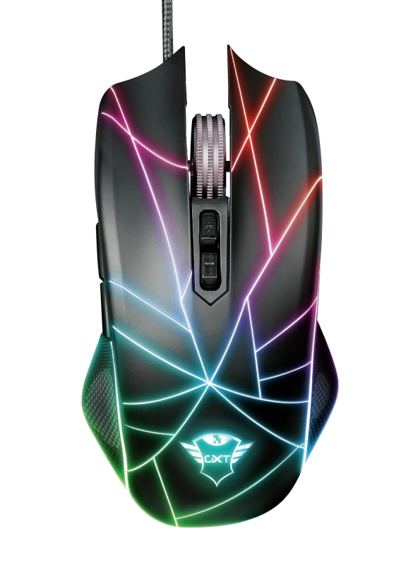 Trust GXT 160X Ture 4500dpi RGB optikai gamer egér