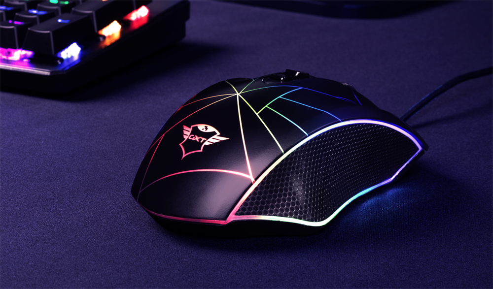 Trust GXT 160X Ture 4500dpi RGB optikai gamer egér