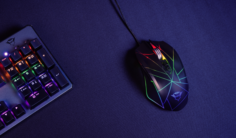 Trust GXT 160X Ture 4500dpi RGB optikai gamer egér