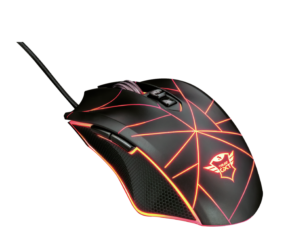 Trust GXT 160 Ture Illuminated fekete gamer egér