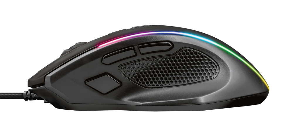 Trust GXT 165 Celox RGB fekete gamer egér
