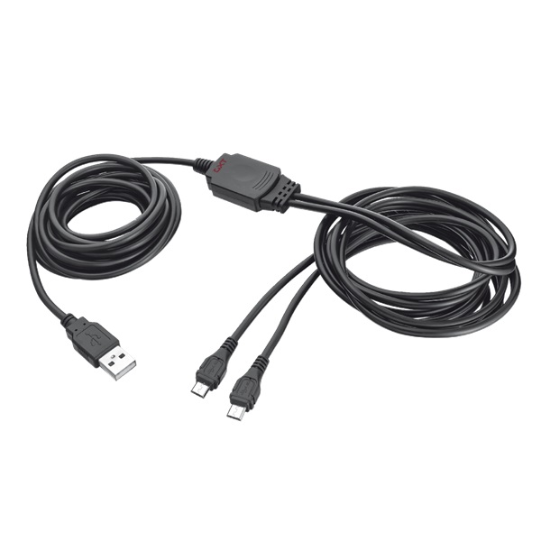 Trust 20165 GXT 222 Duo Charge & Play PS4 fekete kábel