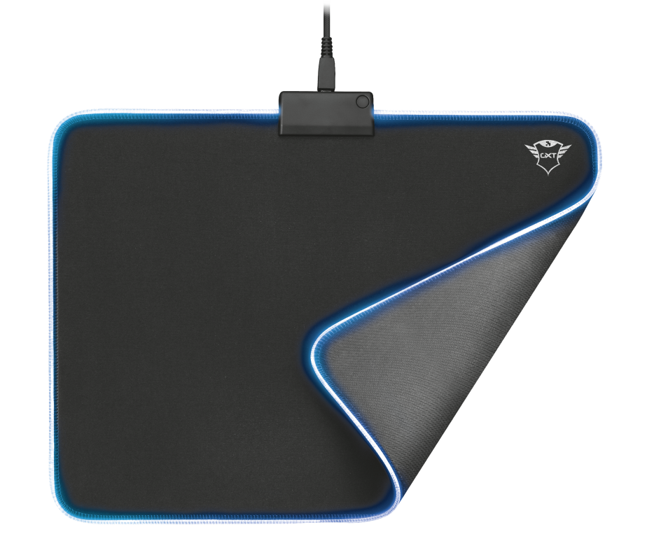 Trust GXT 762 Glide-Flex Illuminated flexible világító fekete gamer egérpad