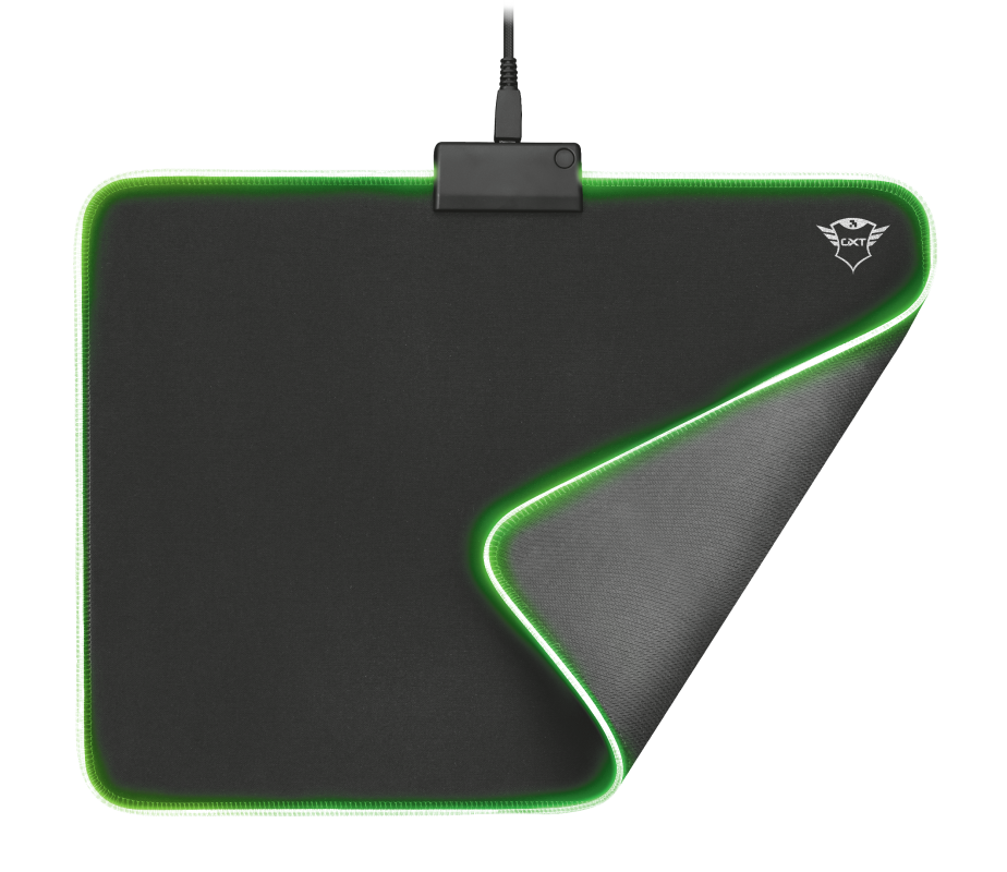 Trust GXT 762 Glide-Flex Illuminated flexible világító fekete gamer egérpad