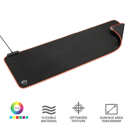 Trust GXT 764 Glide-Flex RGB  XXL világító fekete gamer egérpad