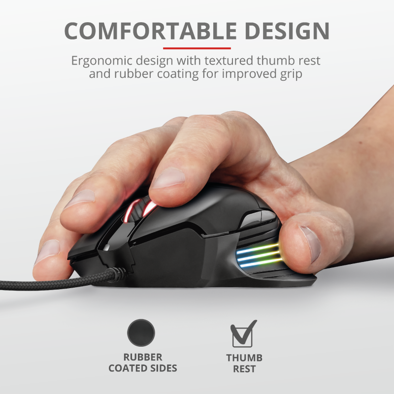 Trust GXT 940 Xidon RGB fekete gamer egér